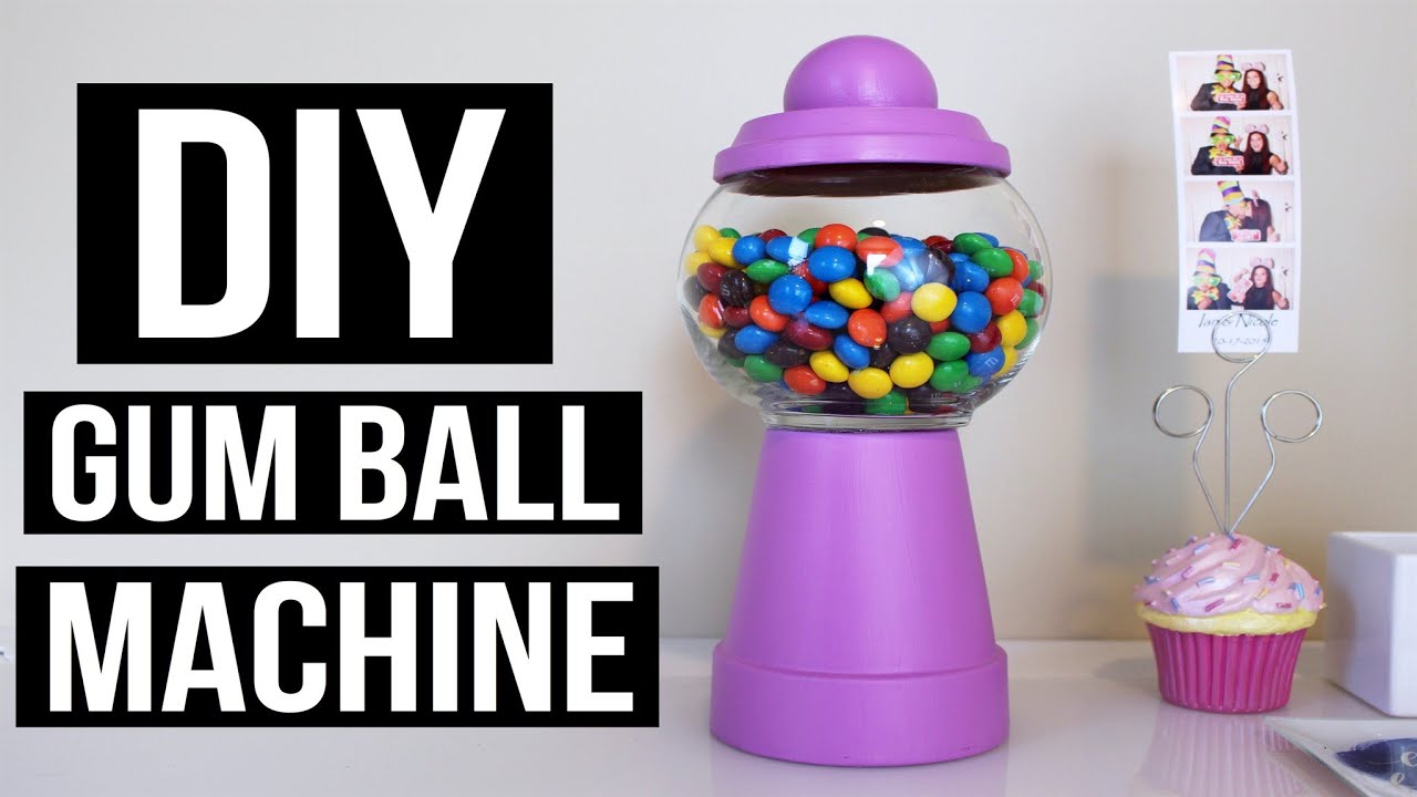 CHEAP AND EASY DIY GUM BALL MACHINE | PINTEREST INSPIRED