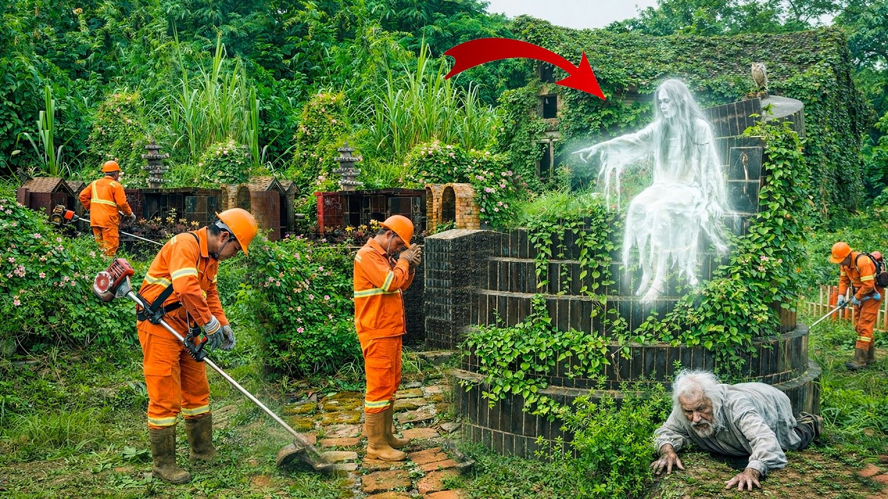 Time Lapse: 72 Hours Cleaning an Abandoned Grave Site – A Ghostly Figure Appears! 😱👻