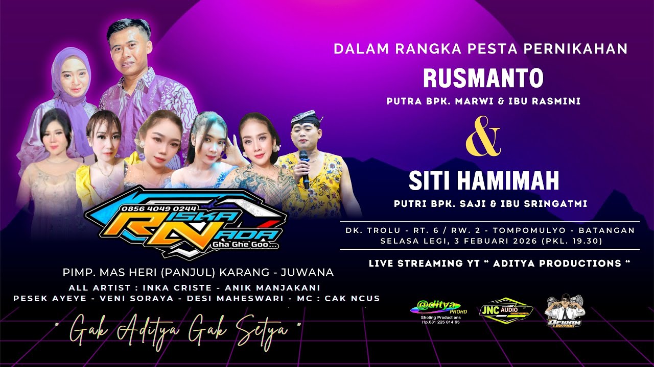 ✅LIVE RISKA NADA [ GHA GHE GHO ] - WEDDING PARTY MANTO & MIMAH - TROLU TOMPOMULYO BATANGAN - 3/2/26