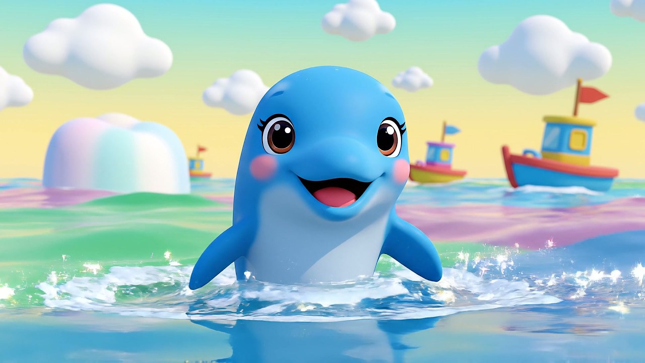 Delfín Feliz Salpica Chap Chap Chap | Canciones del Océano y Animales Marinos
