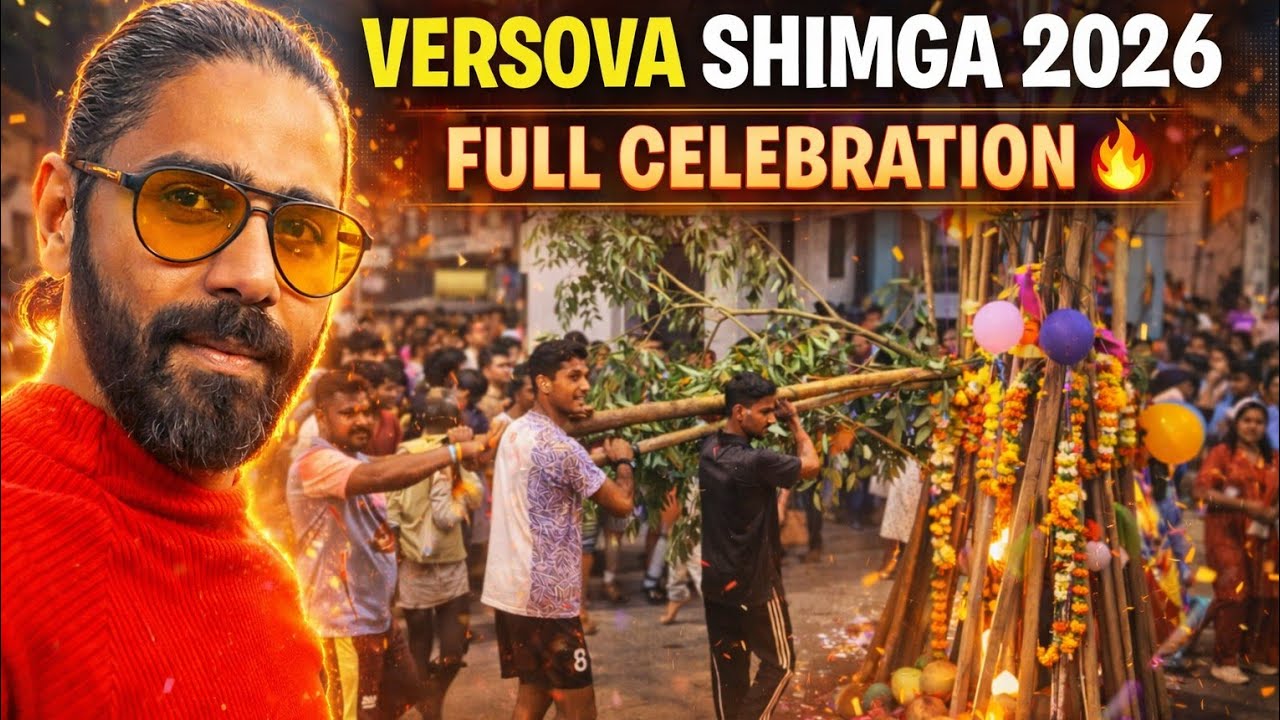 Versova Shimga Utsav 2026 🔥Biggest Holi Celebration in Mumbai |Shimga Utsav Vlog LifeofJitenAnuVlogs
