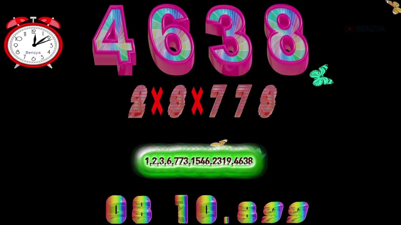 Colorful 4000 to 5000  Find all prime factors  timer  countup alarm🔔