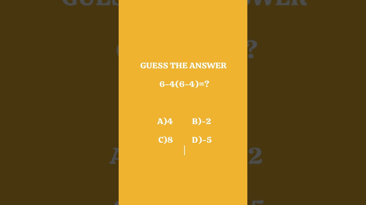 Maths intelligence test
