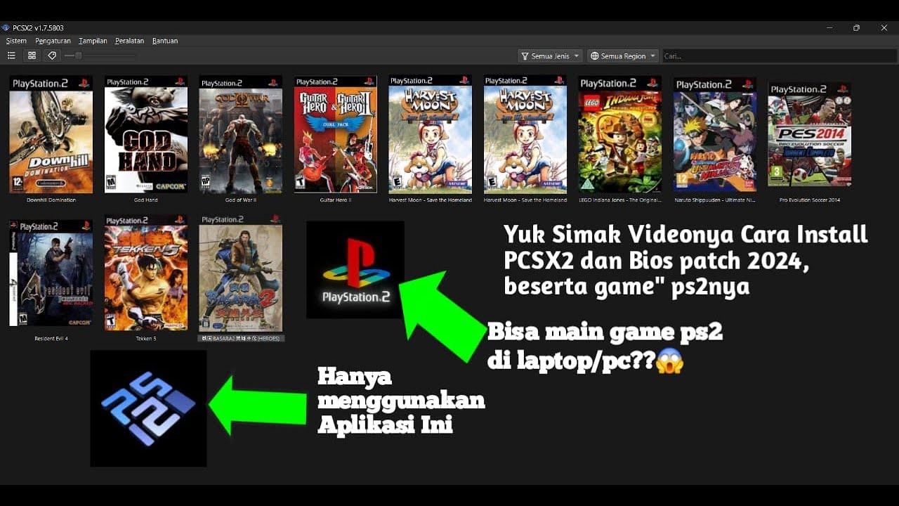 Cara Main Game PS2 di Laptop/PC dengan PCSX2 patch terbaru di Tahun 2024