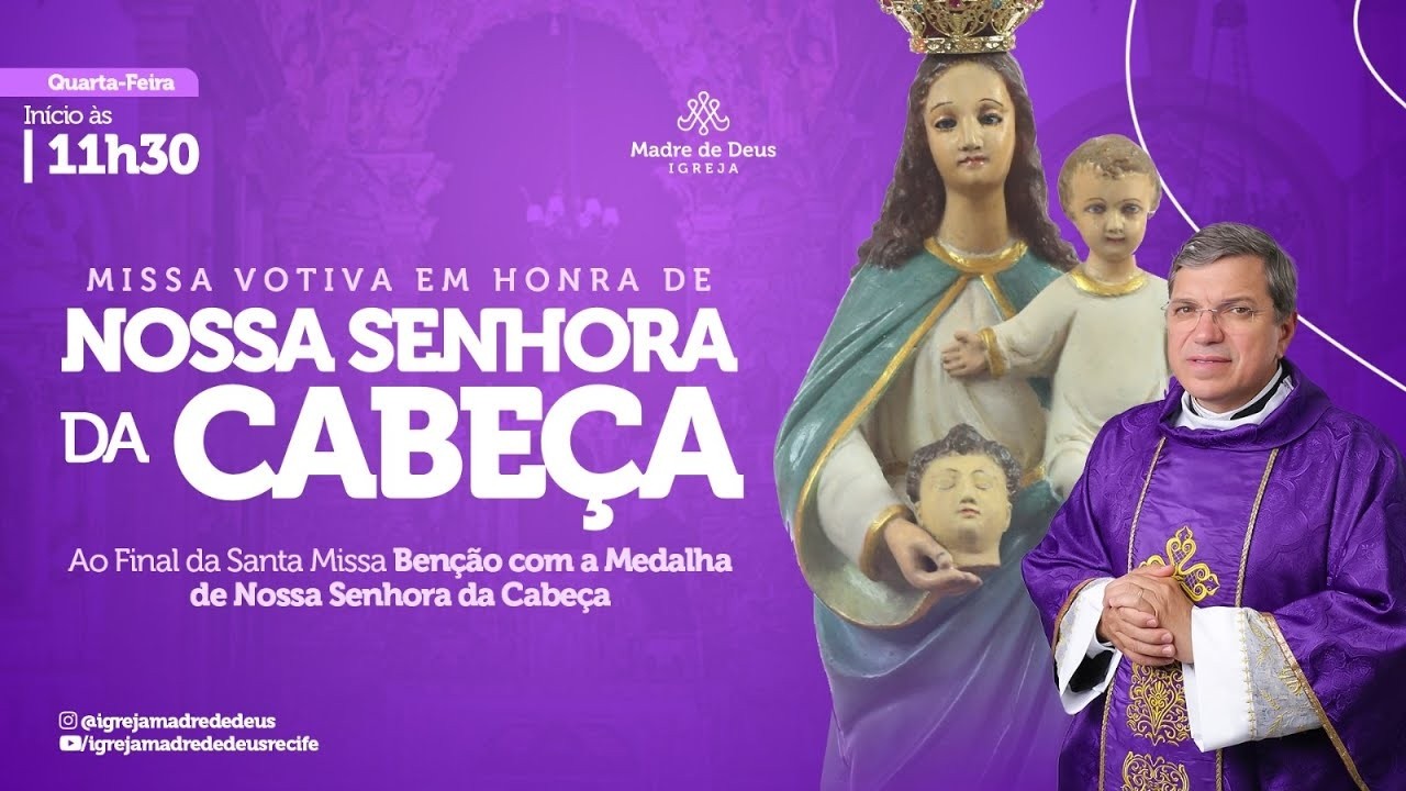[MISSA VOTIVA] Nossa Senhora da Cabeça | Com Padre Damião Silva - 18/03 - 12h