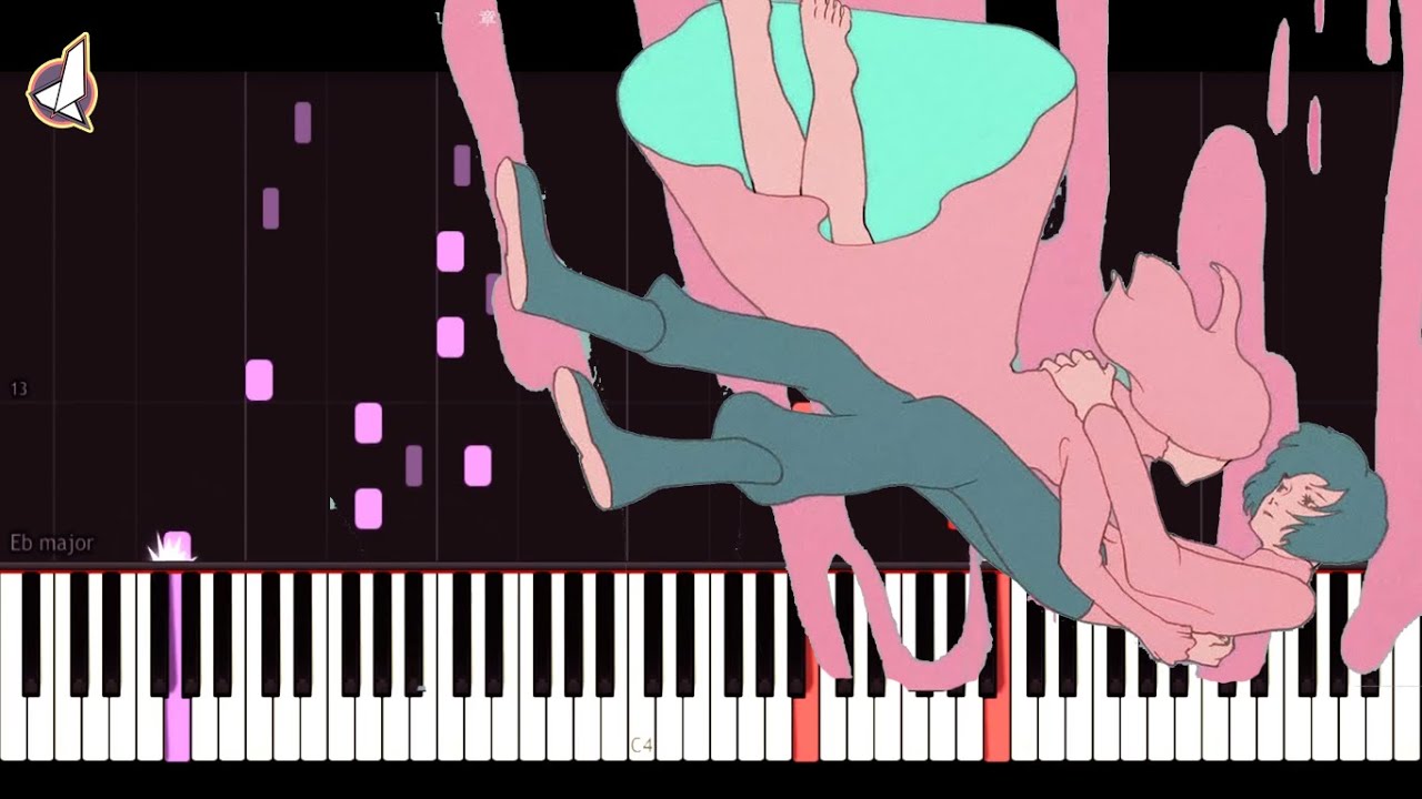 夜に駆ける Racing Into The Night / Yoru ni Kakeru - YOASOBI | [Piano Cover] (Synthesia)「ピアノ」