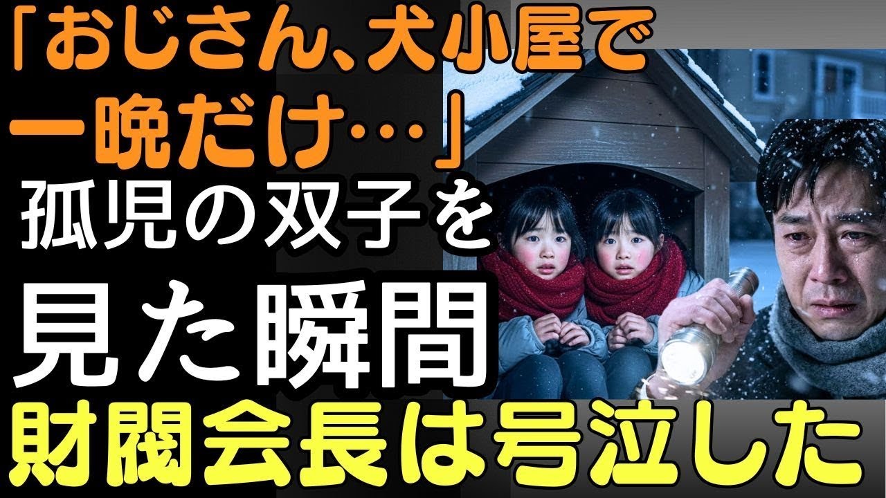 おじさん、犬小屋で一晩だけ…」孤児の双子を見た瞬間、財閥会長は号泣した  人生の教訓