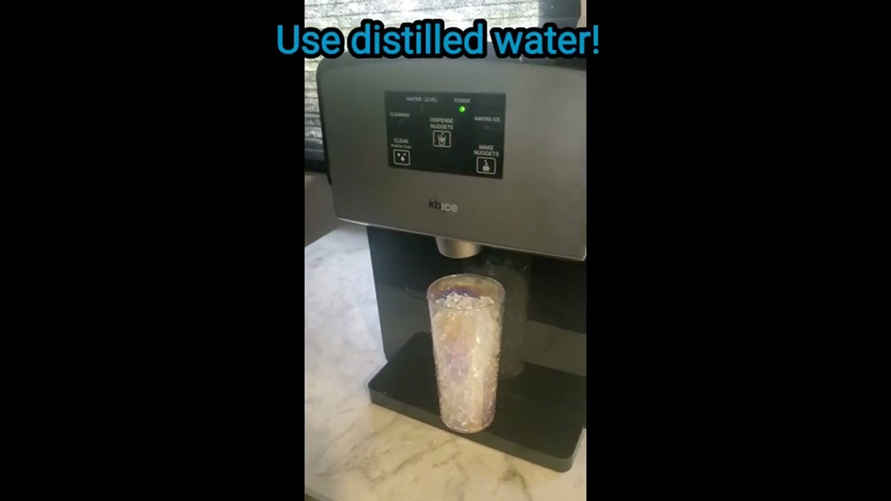 KBice Self Dispensing Countertop Nugget Ice Maker, Crunchy Pebble Ice Maker, Sonic Ice Maker，Produce