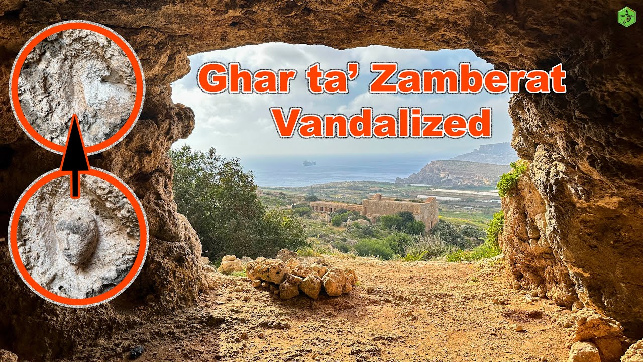 Vandalized Ghar Ta' Zamberat Malta