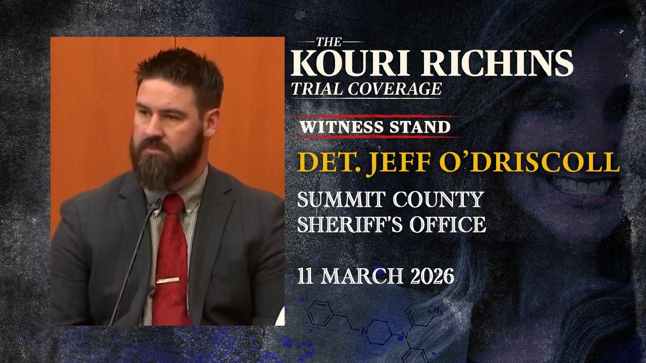 Lead investigator Det. Jeff O'Driscoll testifies in Kouri Richins murder trial