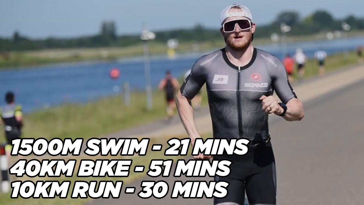 WINNING DORNEY LAKE TRIATHLON BY 13 MINUTES