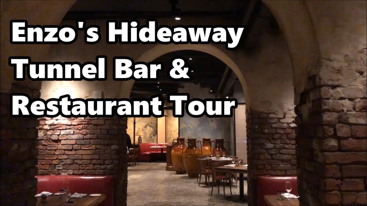 Enzo's Hideaway Tunnel Bar and Restaurant | Full Tour | Disney Springs