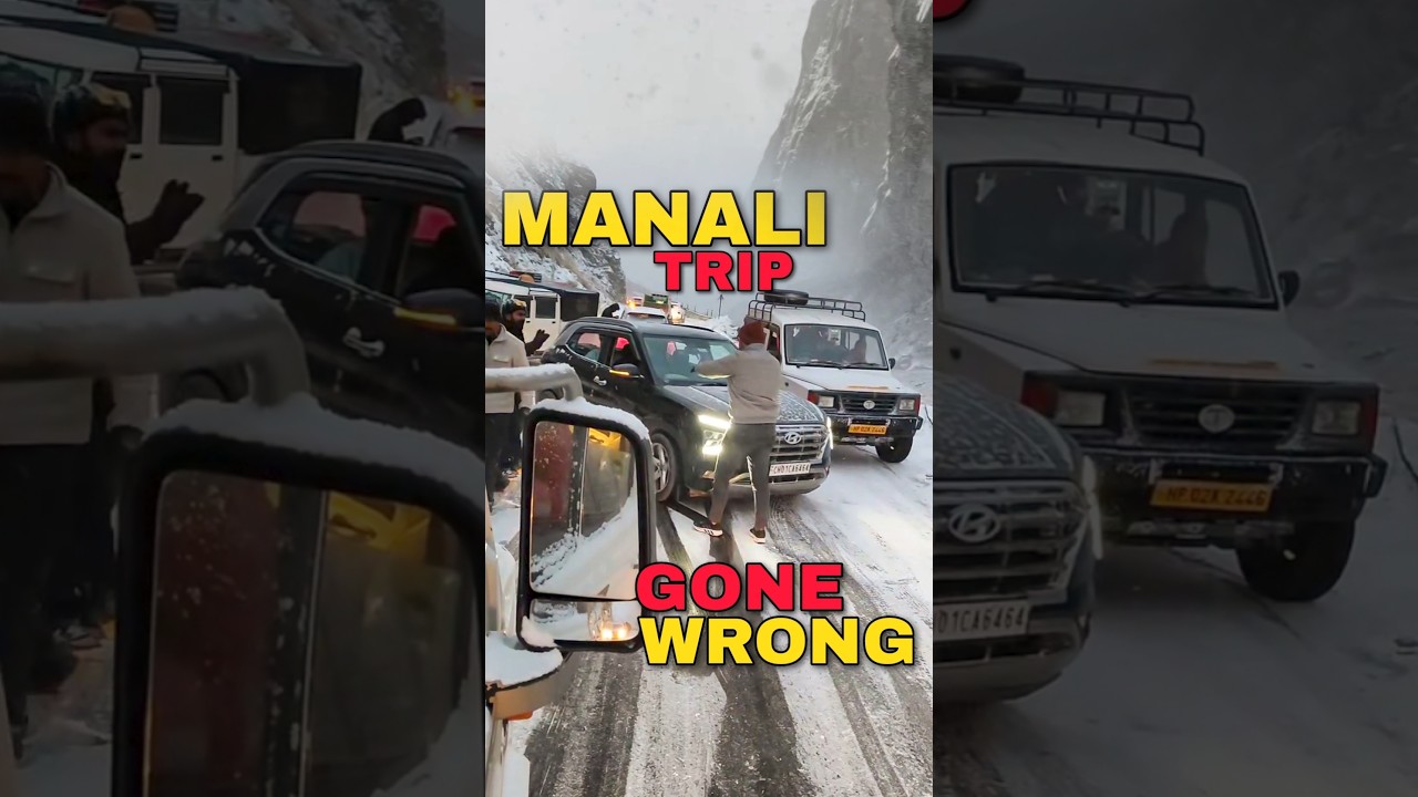 Tips to Drive Car In Snow | Car Slide in Manali  #snowfall #manali #shimla #ladakh