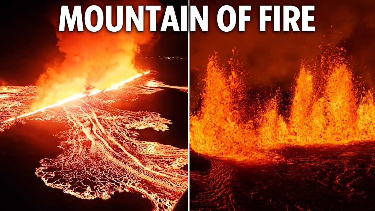 Iceland volcano erupts without warning AGAIN spewing fountains of lava and forcing tourists to flee