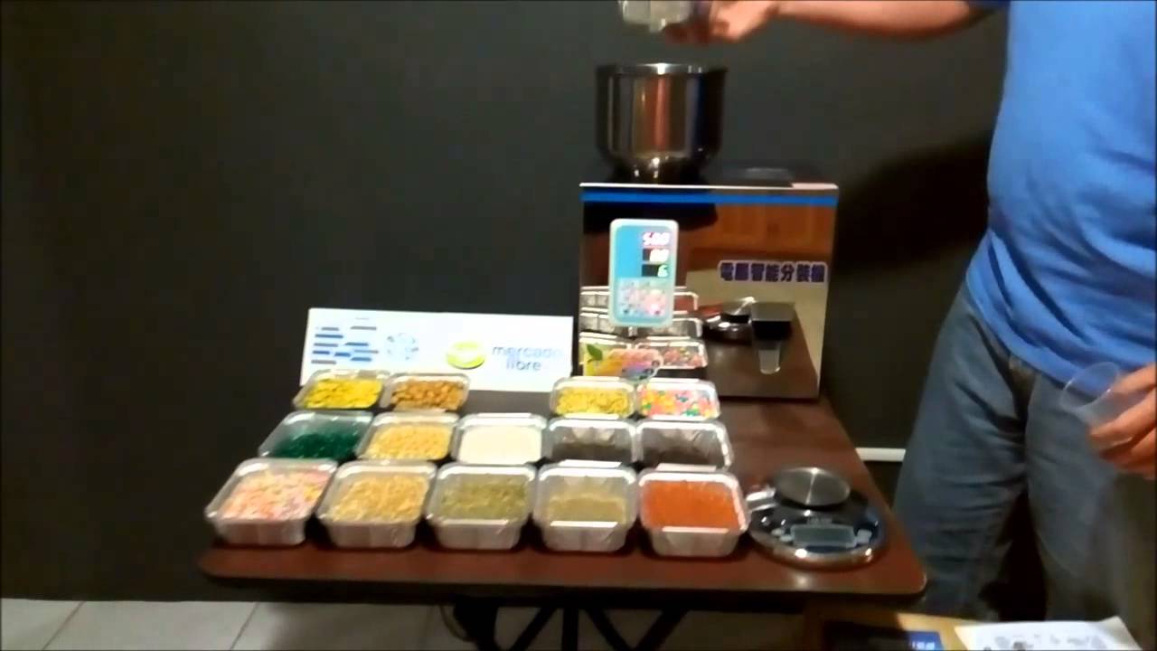 Maquina Semiautomatica Llenadora de Polvos y Granos de 2 a 100g