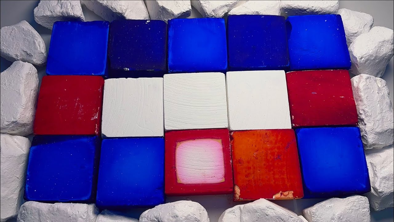 Rich Dyeing Blue 💙& Red ❤️| Jumbo Chalk | Ultra Comfort | Stress & Fatigue Relief | ASMR