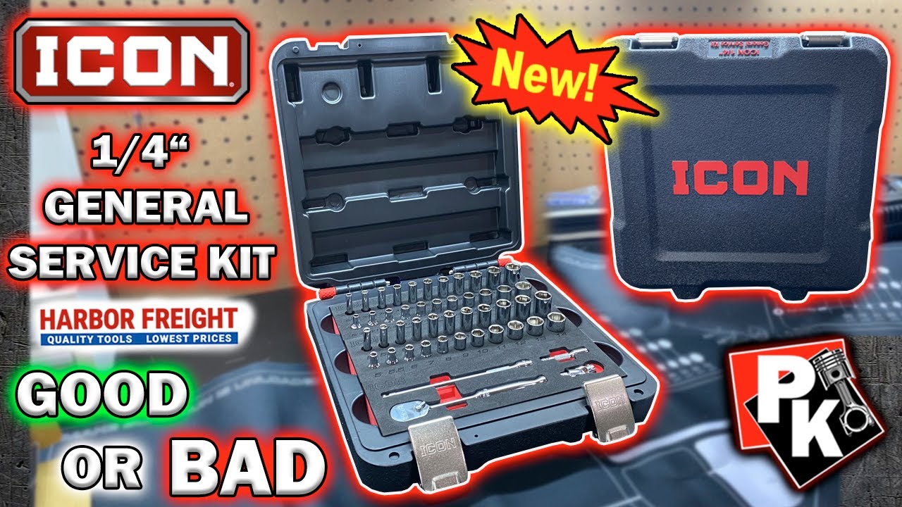 NEW HARBOR FREIGHT ICON GENERAL SERVICE KIT / GOOD OR BAD #harborfreight #tools #icon #toolreviews