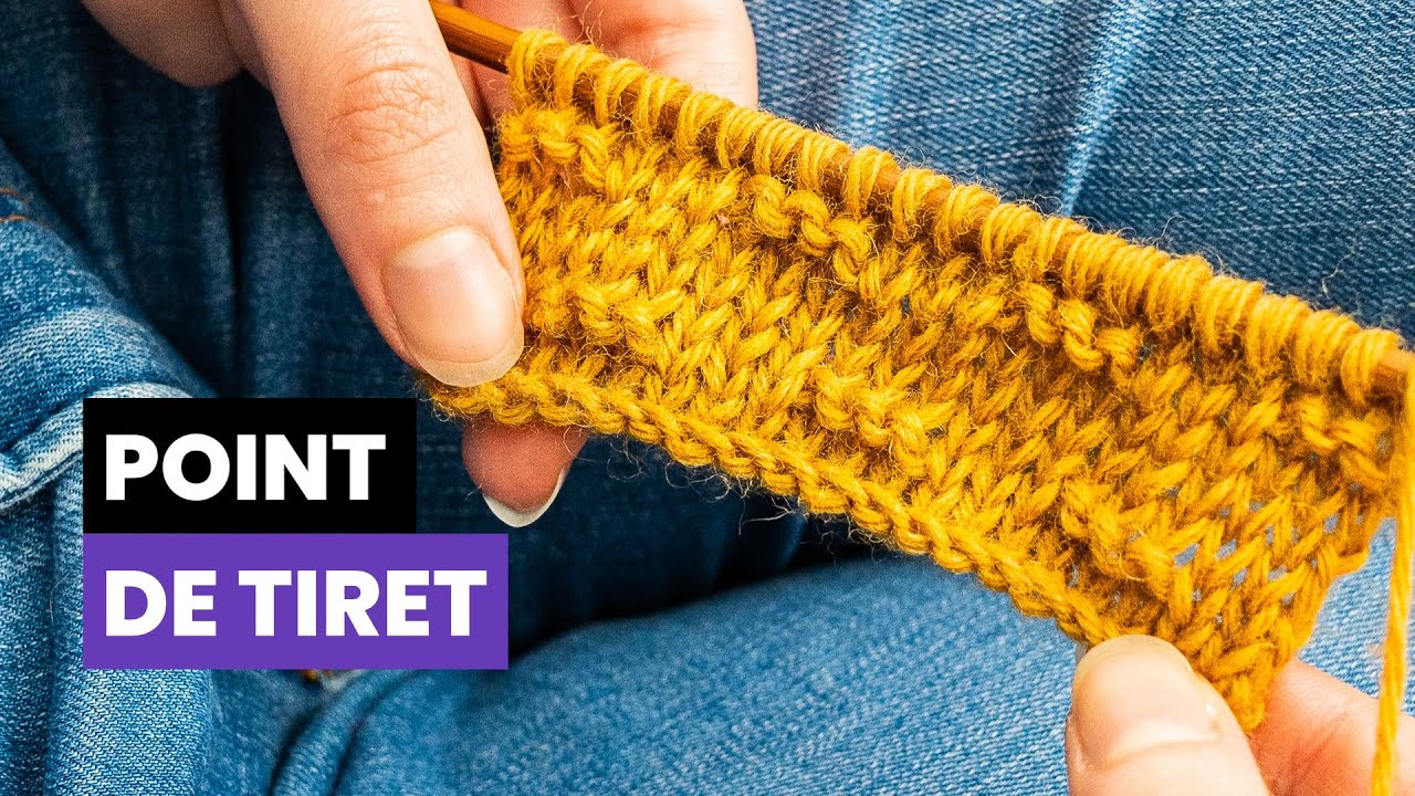 Tuto point relief au tricot -  Le point de tiret ?
