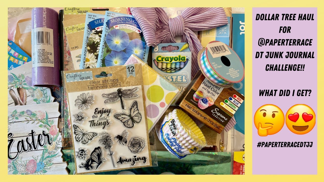 Dollar Tree Haul for @PaperTerrace Junk Journal Challenge! What did I get?