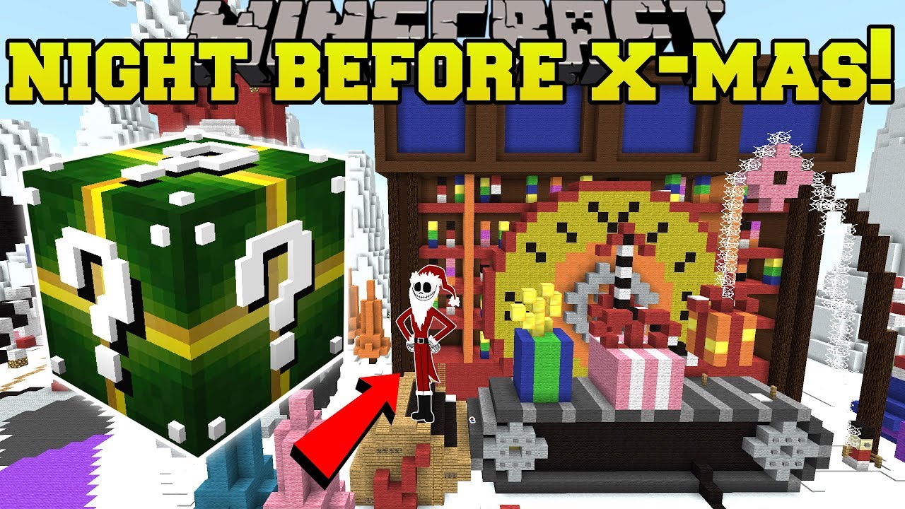 Minecraft: КОШМАР ПЕРЕД РОЖДЕСТВОМ ГОЛОДНЫЕ ИГРЫ - Мод Lucky Block - Мини-игра с модами