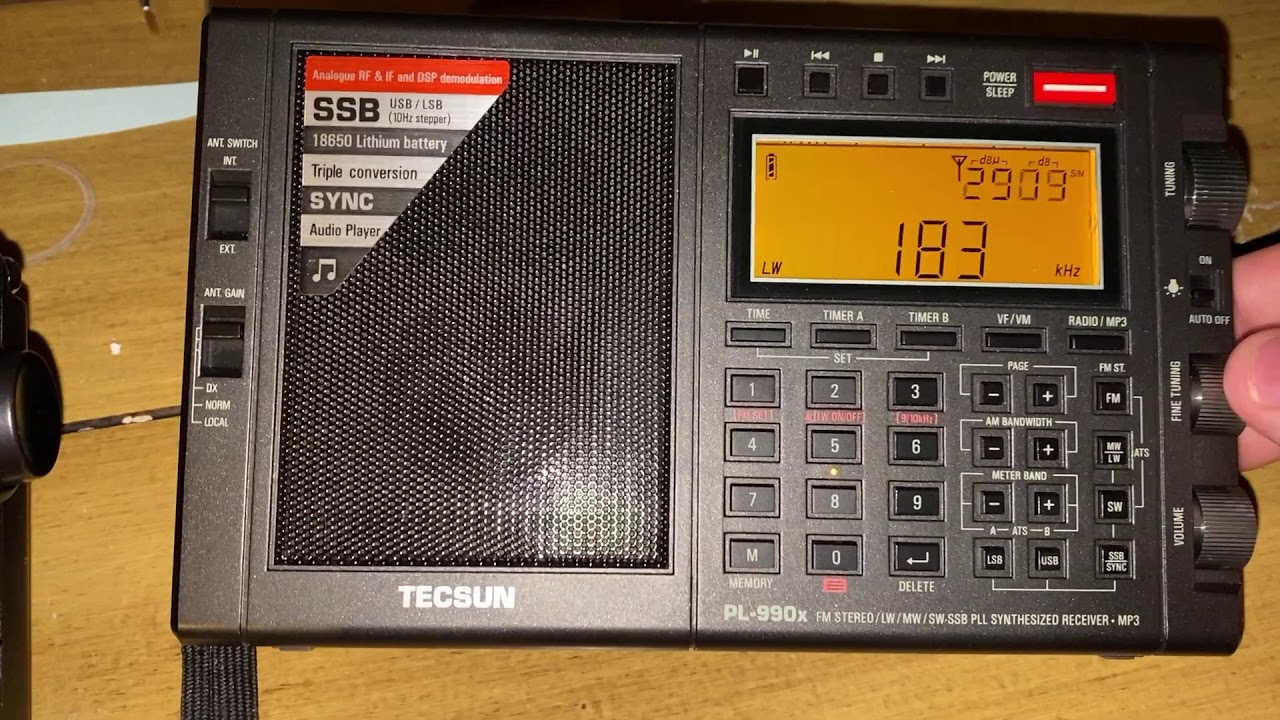 Sangean ATS-909 x2, Tecsun Pl-990x, Pl-680 Longwave Test