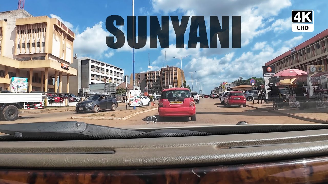 Relaxing Drive from Fiapre Through Sunyani to Abesim in Ghana 4K