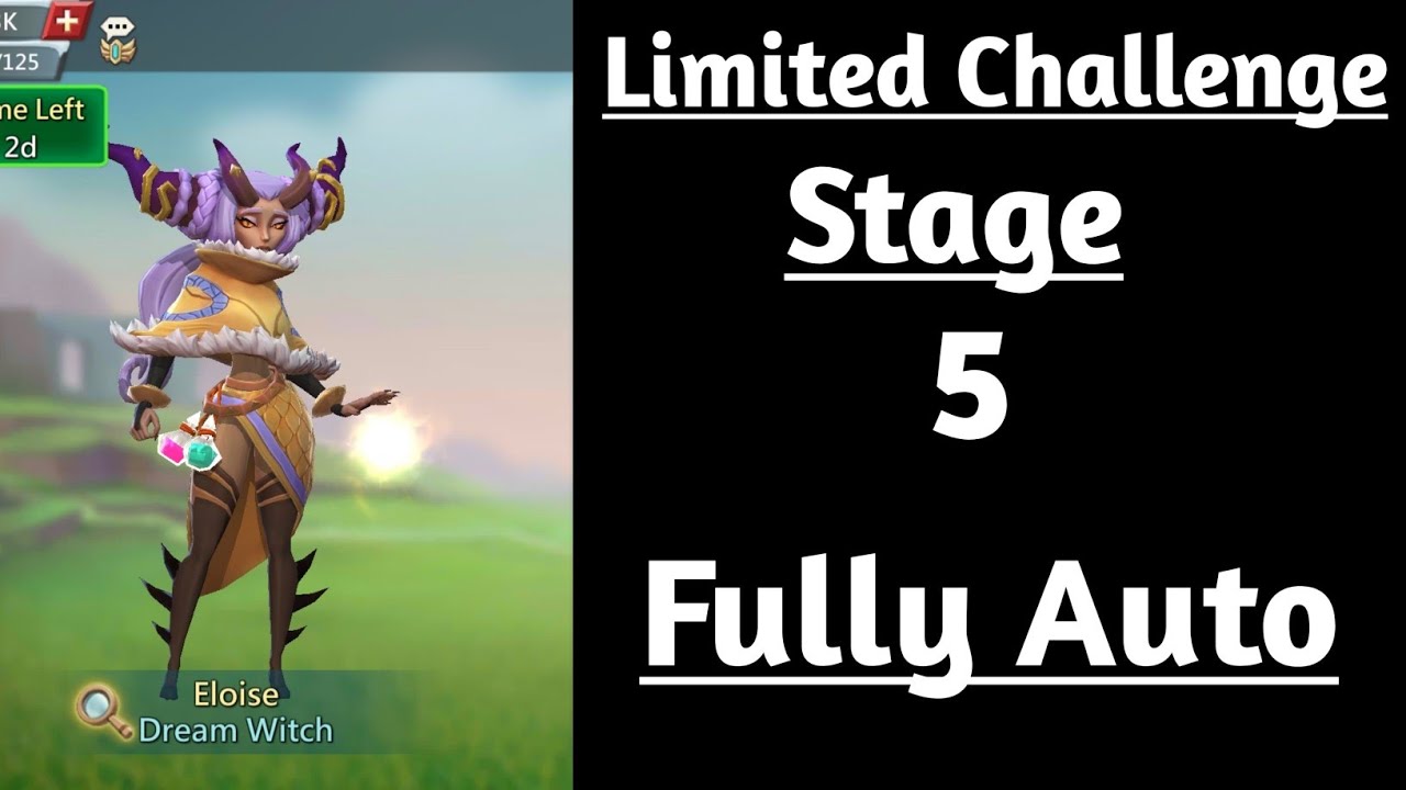 Lords mobile Dream witch limited challenge stage 5 fully auto|Saving dreams Stage 5 auto