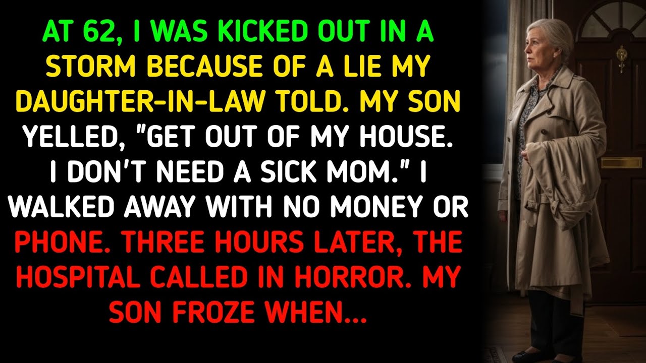 AT 62, I WAS KICKED OUT IN A STORM BECAUSE OF A LIE MY DAUGHTER-IN-LAW TOLD. MY SON YELLED, 