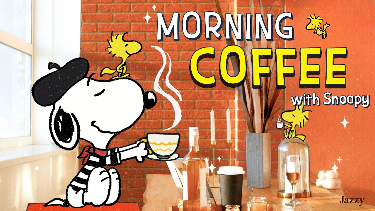 Sip Coffee with Snoopy ☕| Smooth Cafe Jazz for Cozy Morning & Relaxation by Jazzy