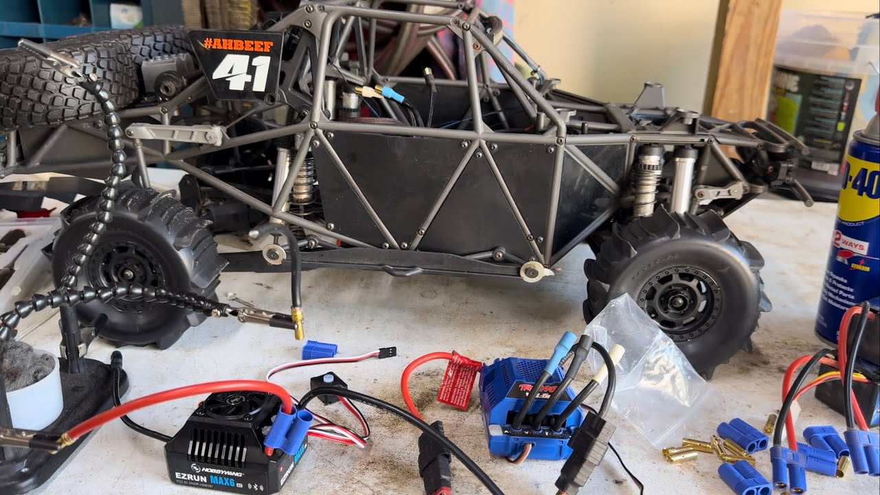 Installing a Hobbywing EZRUN MAX6 in a Traxxas UDR (NOT PLUG AND PLAY)