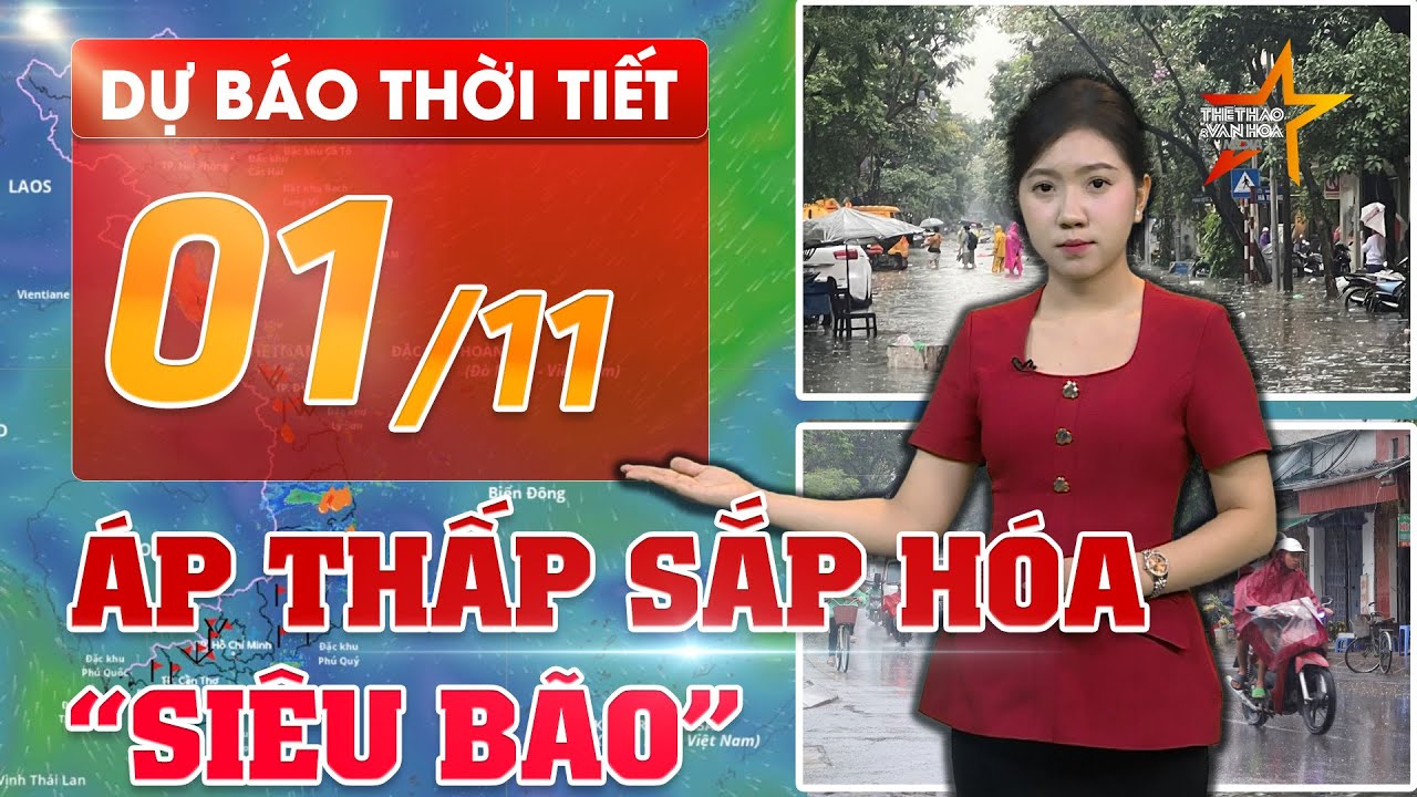 DỰ BÁO THỜI TIẾT hôm nay và ngày mai: Áp thấp mạnh bất thường, nguy cơ hóa “siêu bão” | TTVH