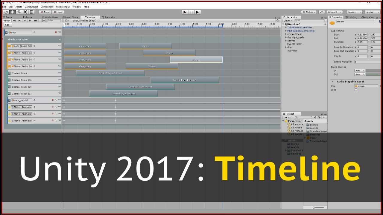 Обзор Timeline в Unity 2017.1 + гайд с вариантами использования