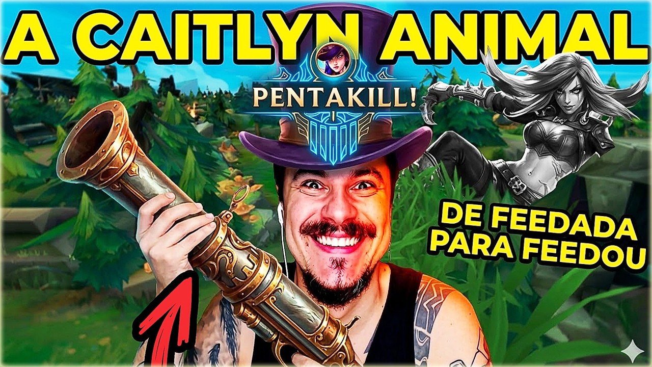 COMO VENCER UMA KATARINA FEEDADA? PENTAKILL DE CAITLYN ANIMAL!