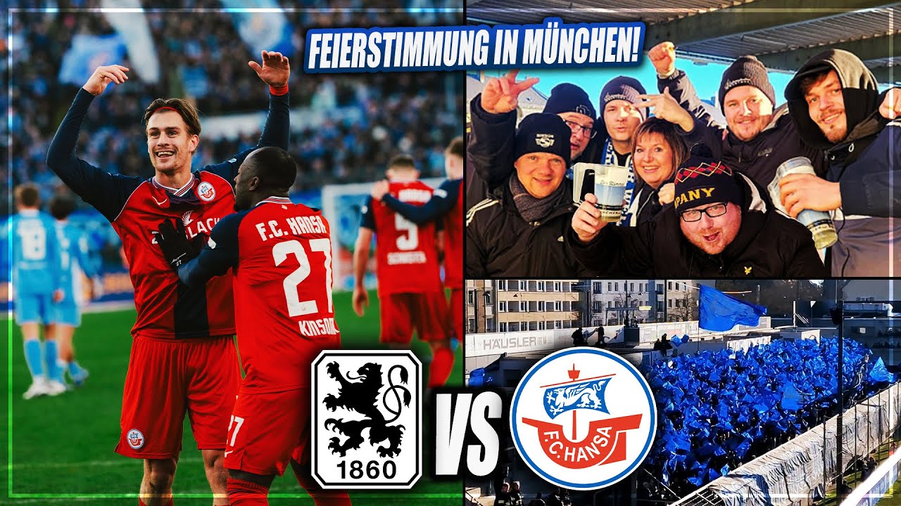 UNVERGESSLICHES AUSWÄRTSSPIEL MIT MEGA COMEBACK! 1860 München - Hansa Rostock Stadion Vlog