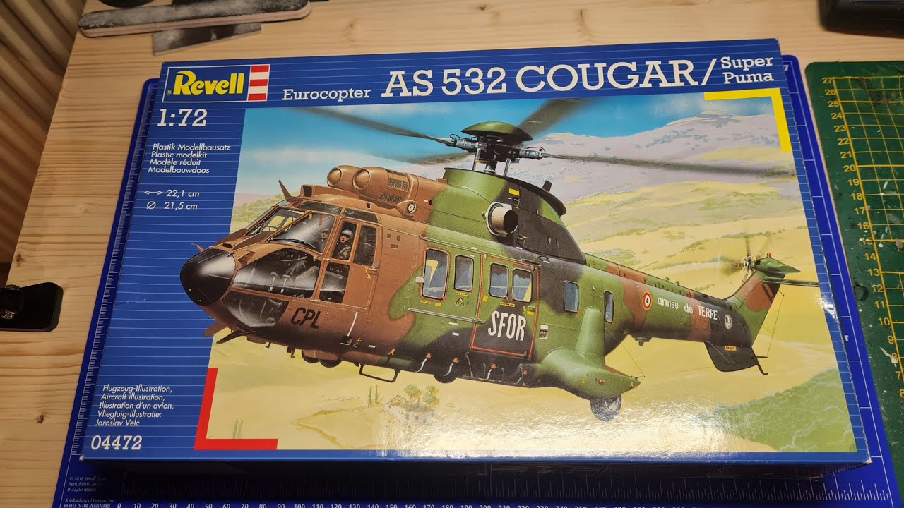 Unboxing Revell AS 532 COUGAR / Super Puma 1:72