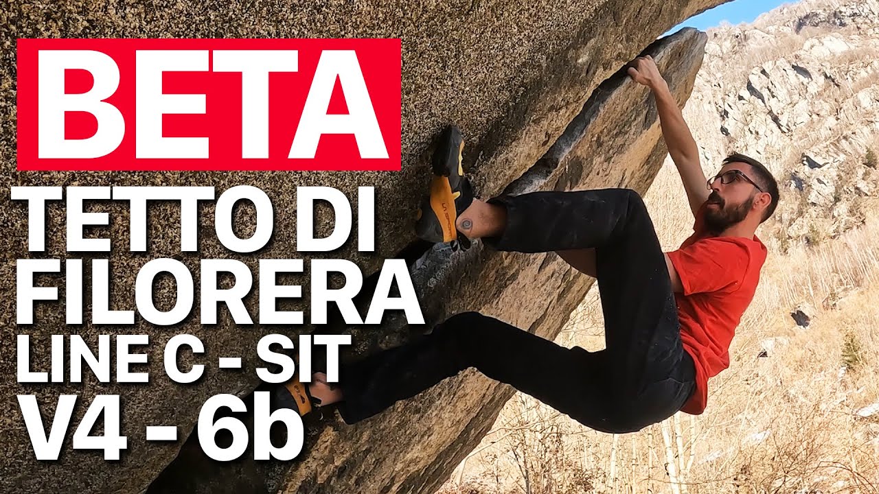 TETTO DI FILORERA - LINEA C - V4 (6b) Sit - Boulder BETA | Val di Mello
