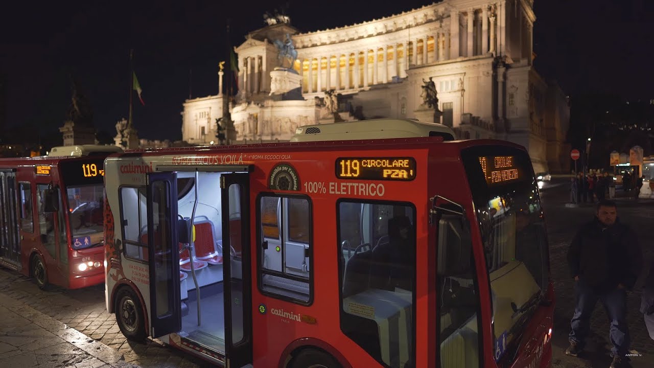 Italy, Rome, electric bus 119 night ride (2 of 2)
