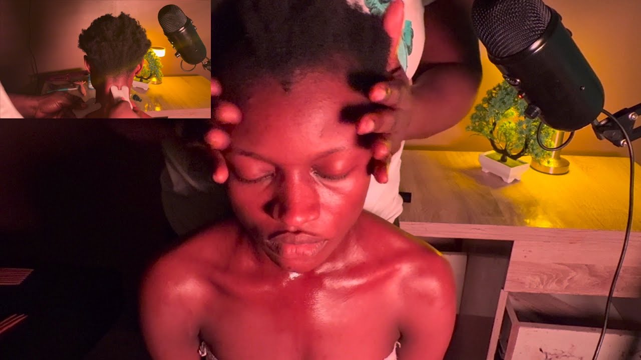 ASMR✨I TRIED REIKI MASSAGE, HEAD SCRATCH , NECK AND SHOULDER MASSAGE ON MY COUSIN.