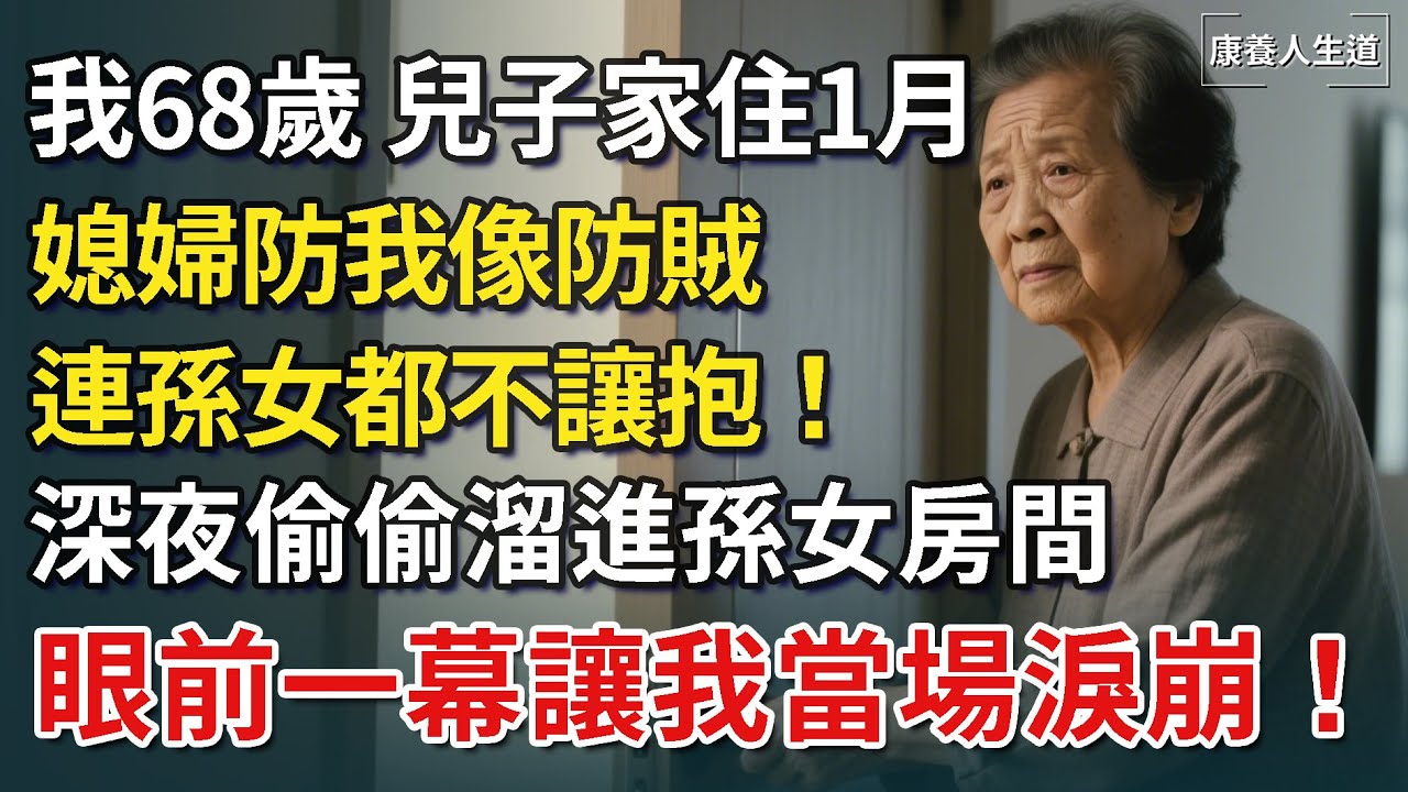我68歲，兒子家住1月，媳婦防我像防賊，連孫女都不讓抱！深夜偷偷溜進孫女房間，眼前一幕讓我當場淚崩！【康養人生道】 #康養人生道 #上了年紀該明白的事 #養老 #聰明老人 #長壽秘密 #延壽