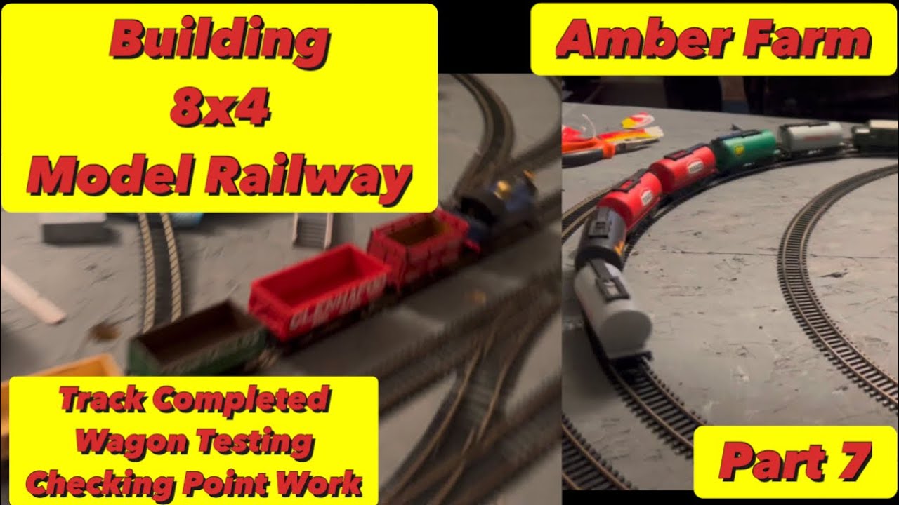 Building a 8x4 Model Railway - Track Completed,Wagon Testing and Checking Point Work (Part 7)