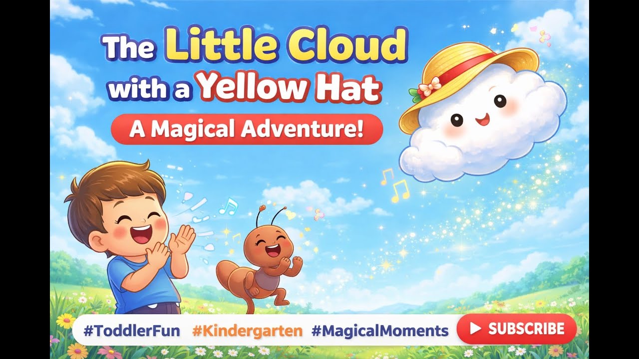 The Little Cloud with a Yellow Hat Song For Toddlers | Nursery Rhymes | Learning Song For Toddlers
