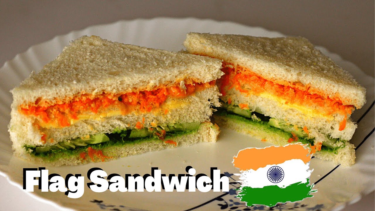 Easy Flag Sandwich Recipe | Independence Day Special Tri Colour Sandwich