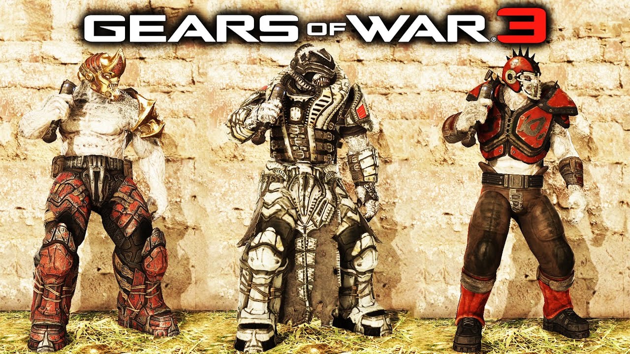 GEARS OF WAR 3 - TODOS LOS PERSONAJES LOCUST DEL MULTIJUGADOR