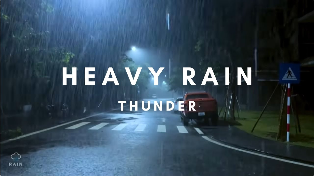Heavy Rain & Thunderstorm Sounds to Calm Your Mind - Black Screen for Ultimate Focus