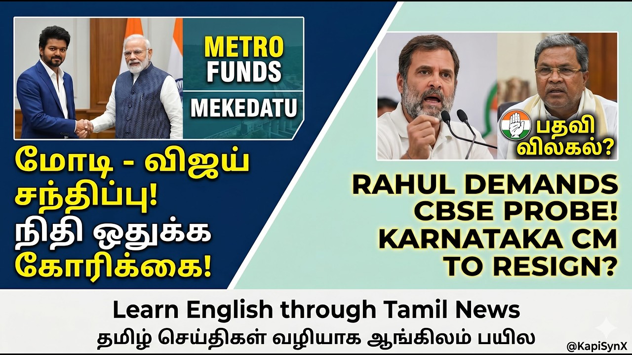 CM Vijay Meets PM | 15-Yr-Old IPL Record | AIADMK Reunited | Rahul on CBSE | US-Iran Draft | May 28