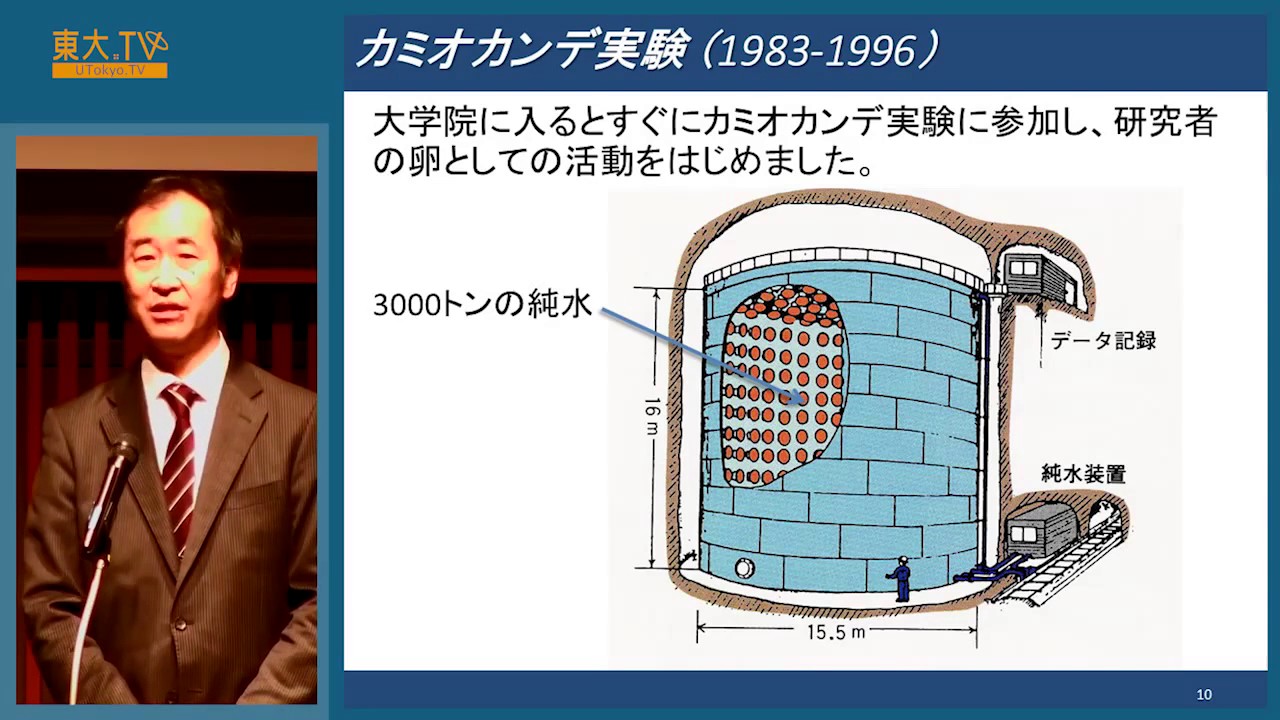 梶田隆章「ニュートリノの小さい質量」ー梶田隆章教授ノーベル賞受賞記念講演会