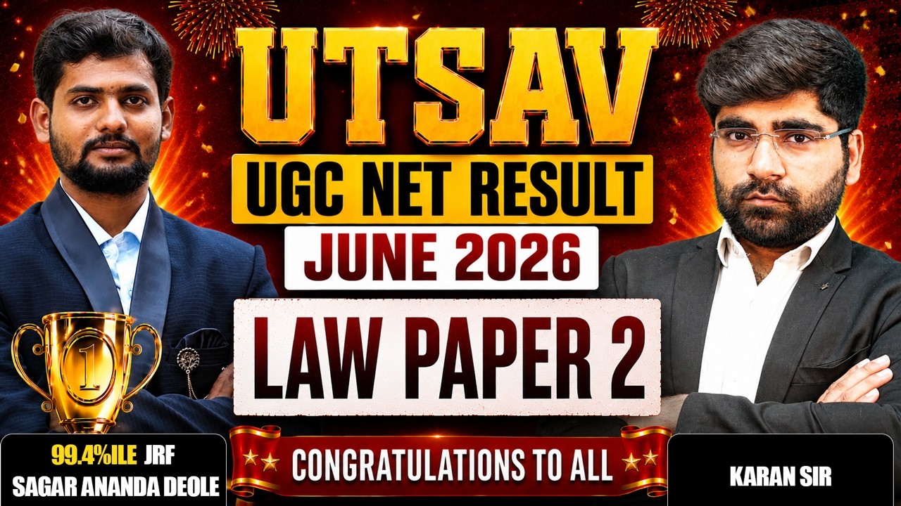 UGC NET Law Topper Interview🔥| UGC NET JRF Law Topper's Talk With SAGAR ANANDA DEOLE | Karan Sir