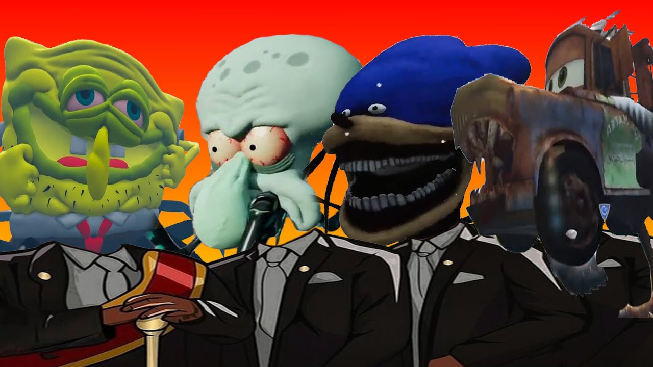 CVR$3D SPONGEBOB EATER VS SQUIDWARD EATER VS SHIN SONIC VS EAGLE MATER EATER - COFFIN DANCE COVER