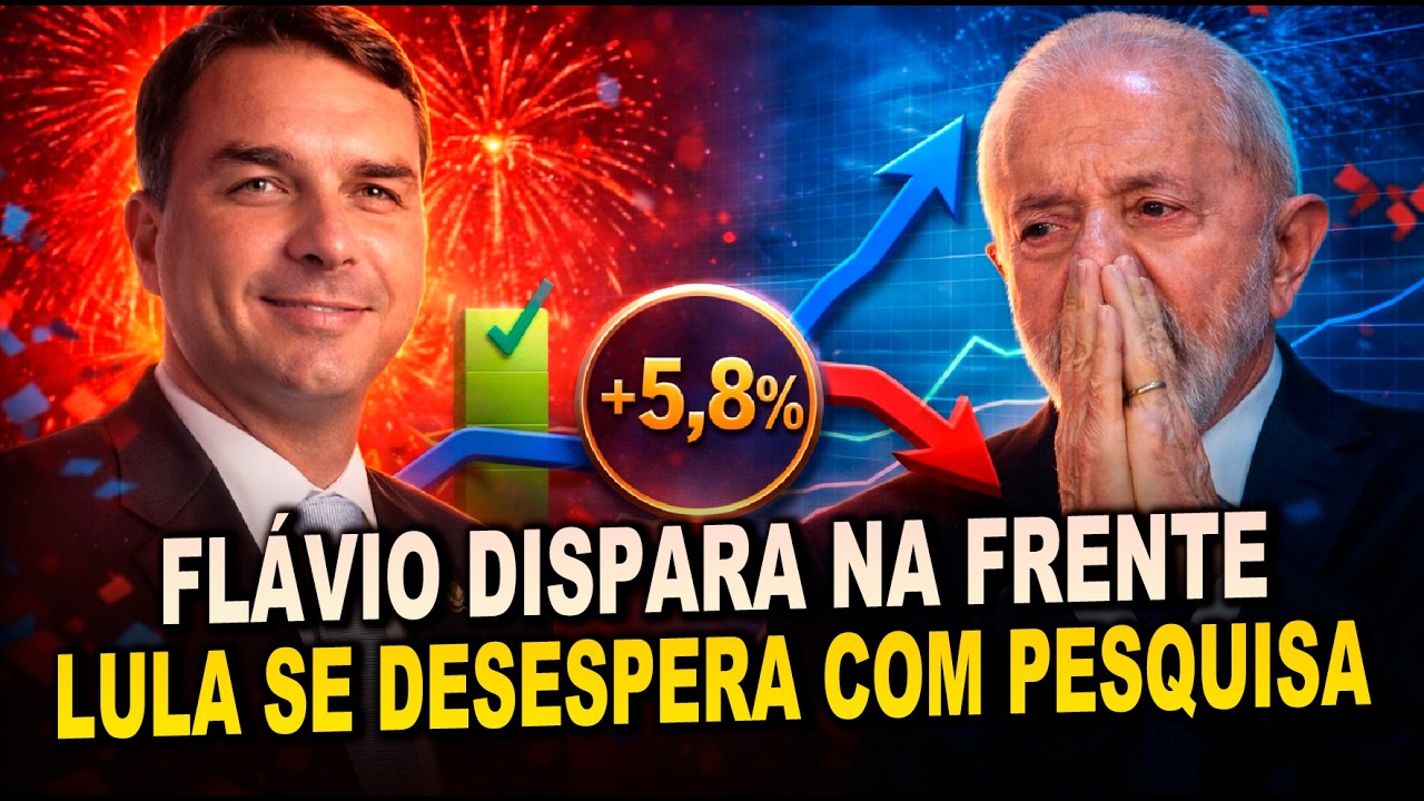NOVA PESQUISA MOSTRA FLÁVIO MUITO NA FRENTE E DESESPERA LULA