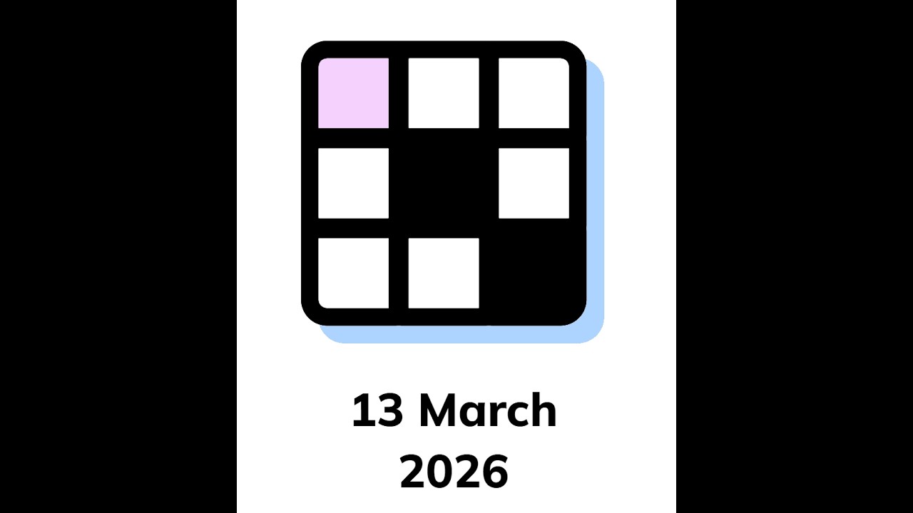 Minute Cryptic Mini Crossword 13/03/2026